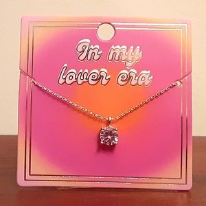 Taylor Swift Inspired Pink CZ Pendant Necklace